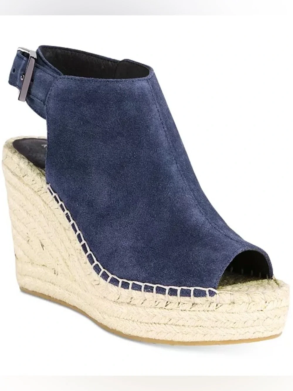 ♥️♥️Kenneth Cole New York Women’s Olivia Espadrille Peep Toe Wedge Sandal - Navy